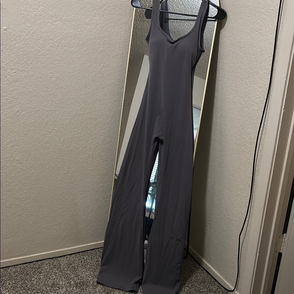 Gray Sleeveless Jumpsuit
